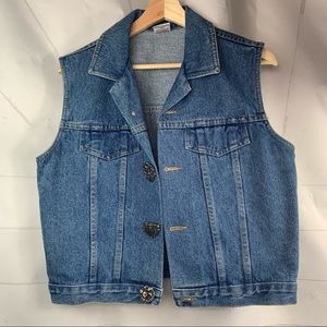 Vtg Watch L.A. Women's Blue Denim Jean Vest M